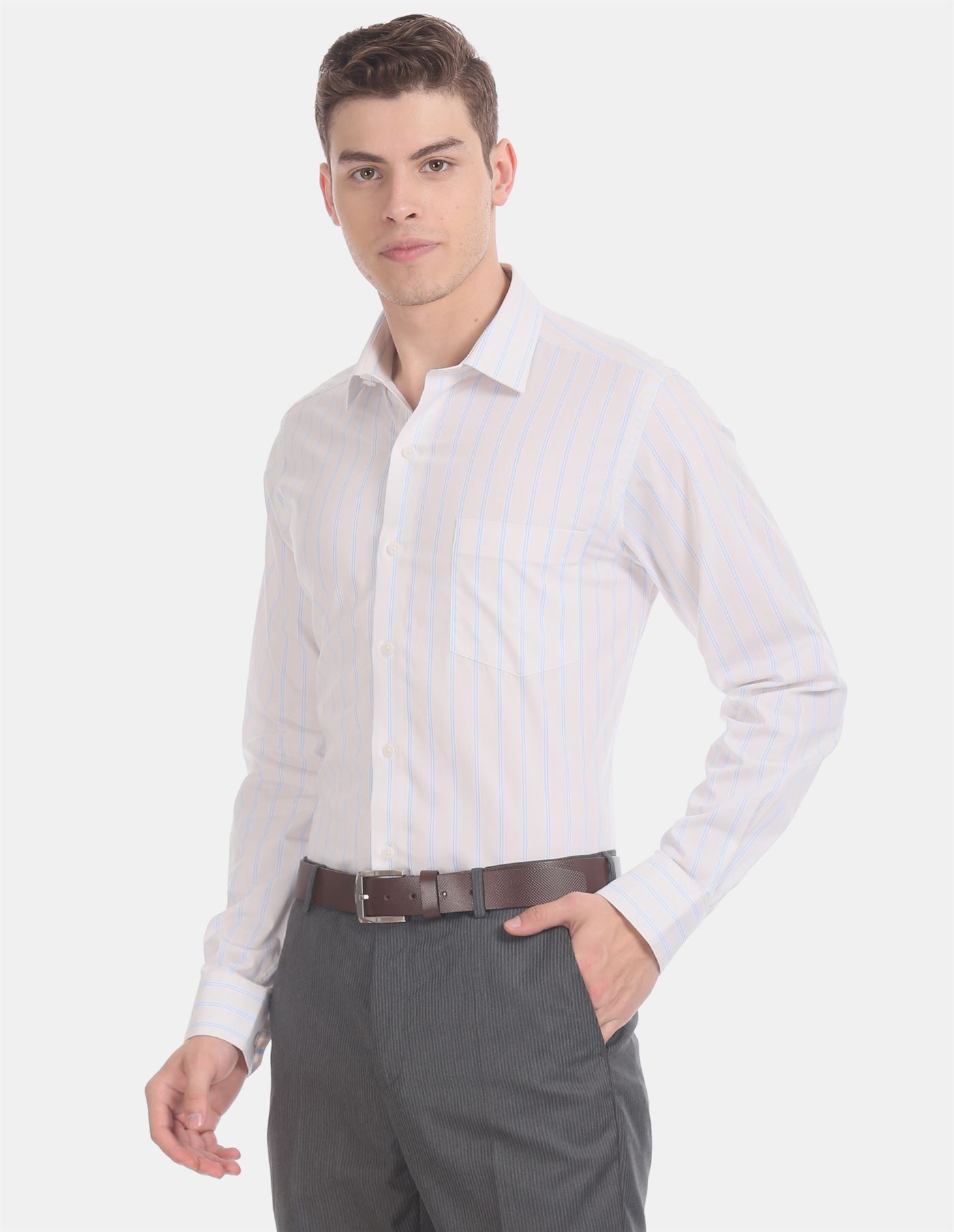 Arrow Men Formal Wear Off White Shirt